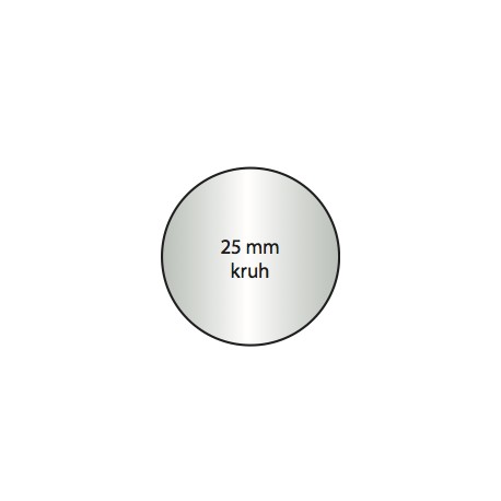 Transparentní etiketa 25 mm kruh