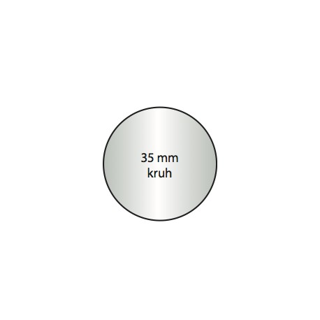 Transparentní etiketa 35 mm kruh