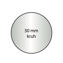 Transparentní etiketa 50 mm kruh