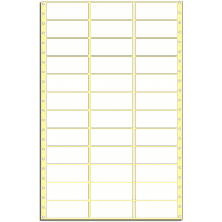 Tabelační etikety 89 x 36 mm, 3 řady
